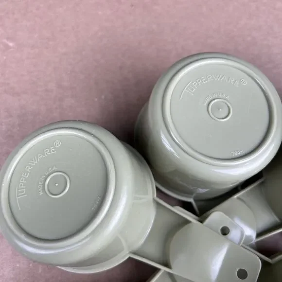 Vintage Tupperware Measuring Cups Set of 5 Avocado Green Retro - Picture 10 of 11